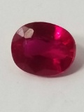 6.07 Ct Natural Red Oval Cut Ruby GGL Cert