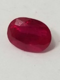8.07 Ct Natural Red Oval Cut Ruby GGL Cert