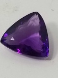 8.92 Ct Natural Violet Trillion Cut Amethyst GGL Cert