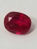 7.82 Ct Natural Red Oval Cut Ruby GGL Cert