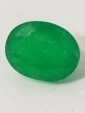 10.42 Ct Natural Green Oval Cut Emerald GGL Cert