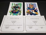 Says Original print of art Joe Namath of the NY Jets. And Tom Brady of NE Patriots