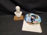 Elvis Presley Looking at a Legend plate Closing the Deal by Bruce Emmett. Elvis Bust 1935-1977