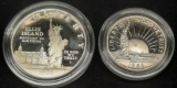 1986 .50 Cent Proof Clad Half & $1 Proof Silver Statue of Liberty Commemorative Dollars