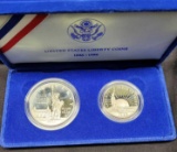 1986 ellis island silver proof mint set in original box