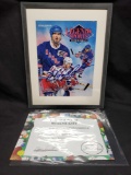 Legends Sports Magazine NY Rangers Mark Messier 11 x 14 photo. signed w COA