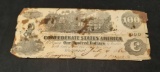 1862 $100 Confederate States of America Currency