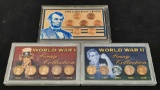 Lincoln Penny Collection. Three Different Sets in Plastic Holders
