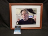 Stephan King 11 x 14 Framed photo. signed w COA