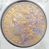 1898 Rainbow tone Morgan silver dollar