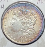 1889-P Morgan silver dollar Rainbow tone beauty
