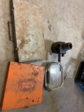 Misc. tools screwdriver and socket set with puller clamps and pump