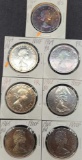 Lot of Canadian Dollars 1962-1964-1965 7 coins