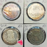 Mexican Pesos 1963-1967 4 coins