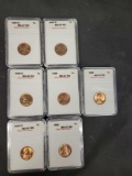 Wheat cent lot 7 slabed coins