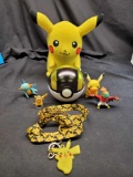 Pokemon lot. Pikachu plushie, Keychain, and figures