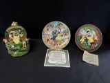 Snow White and Seven Dwarfs Musical Plate w/COA 3D plate and Snowglobe