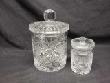 Beautiful Crystal Bisquit Jar and Jelly jar