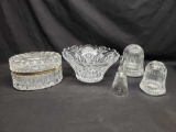 Crystal Bowl Glass Bell look Candy dishes Glass Jewelry box or trinket box