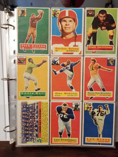 1956 Topps Football Complete Set 1-120 Cards