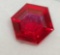 Red Ruby Hexagon cut 10.ct gemstone stunning color