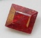 5.36ct Ruby Blood Red natural mined Stone princess cut