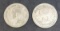 2 silver Canadian quarters nice silver lot
