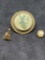 Gold plated fish and pearl old antique jewelry lot