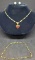 Jewelry lot pearl earrings, heart pendant necklace, and star bracelet