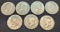 7 Kennedy half dollar 1972-73-74-76