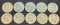 1967 Kennedy silver halfs 10 coins 40% silver