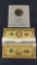 24K Gold Leaf Currency $10,000 & $1,000 Gold Certificates & 1933 $20 Saint Gaudens Copy