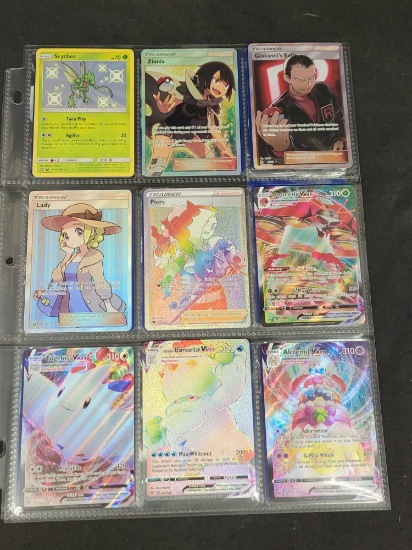 Pokemon cards Rainbow rare, vmax, full art, shiny hidden fates