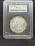 1878-S Morgan silver dollar MS67