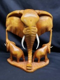 Beautiful Wood Carved Elephant Small Elephants