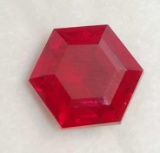 Hexagon cut 10.17ct Red Ruby beautiful gemstone