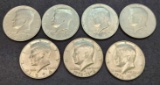 7 Kennedy half dollar 1972-73-74-76
