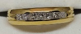 14kt gold and diamond ring size 10 1/2