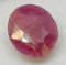 Deep red oval cut Ruby gemstone