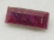 Deep red Baguette cut Ruby 2.93ct gemstone