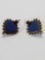 925 Silver Lapis Garnet Gemstone Earrings