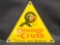 Orangw Crush Triangle Porcelain Sign 7in Tall