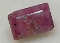 Square cut deep red Ruby .87ct gemstone