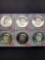 Six 40% Silver Proof Eisenhower Dollars