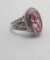 Silver ring with set stone 925