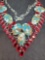 Stunning deco necklace with red stones