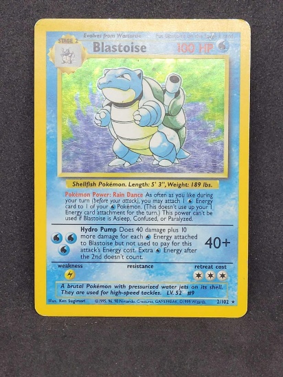 Pokemon card base set holo blastoise WOTC