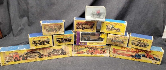 Matchbox card with original boxes 13 cars