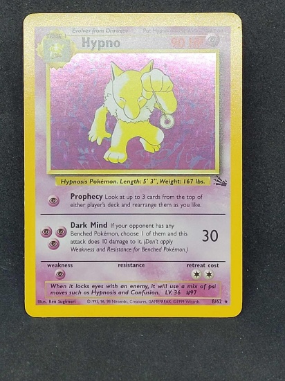 Pokemon card Fossil holo Hypno WOTC