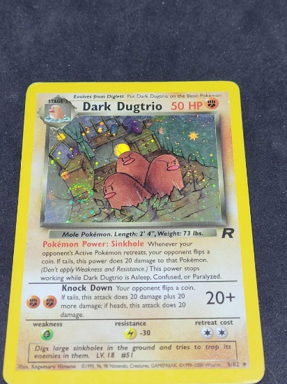 Pokemon card Team Rocket holo Dark Dugtrio